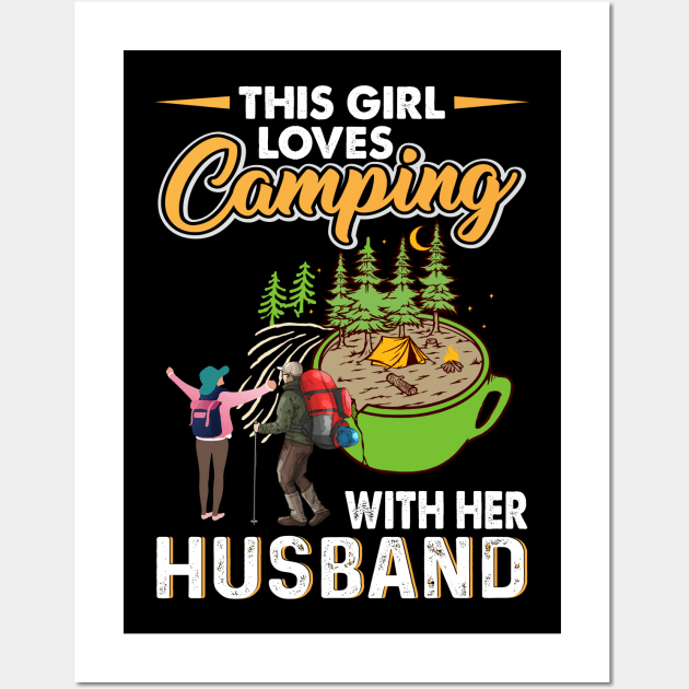 This Girl Loves Camping Wall Art by busines_night